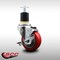 Service Caster 3.5'' SS Red Poly Swivel 1-7/8'' Expanding Stem Caster with Brake SCC-SSEX20S3514-PPUB-RED-TLB-178 - alternate 2